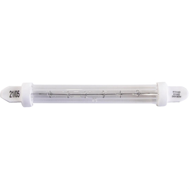 Roband Lamp 250W 230V R7s Easy Fit with Protective Glass Outer Tube EC0422