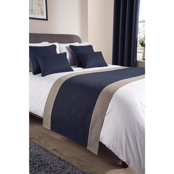 Comfort TUNDRA Runner PRUSSIAN - 63x295cm - SMOKE EDGES