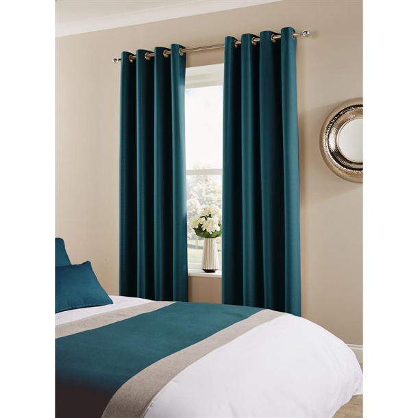 Comfort TUNDRA Curtain EYELET TEAL - 270x229cm