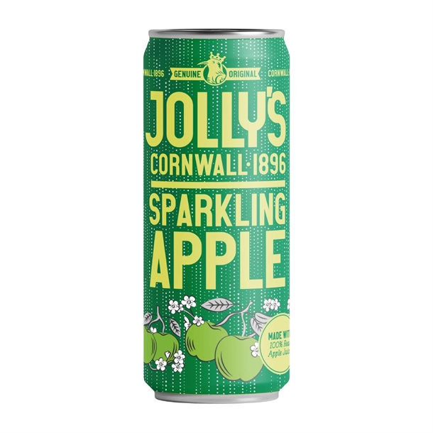 Jolly's Cornish Sparkling Apple Juice Can - 250ml (Case 24)