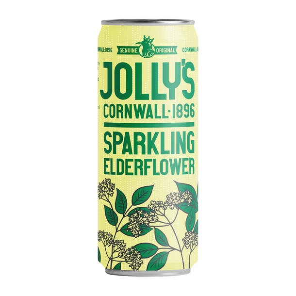 Jolly's Cornish Sparkling Elderflower Can - 250ml (Case 24)