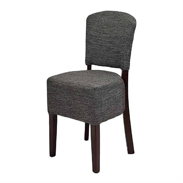 Hanoi Dining Chair In Dark Walnut with Shetland Smoke (Pack 2) (B2B)