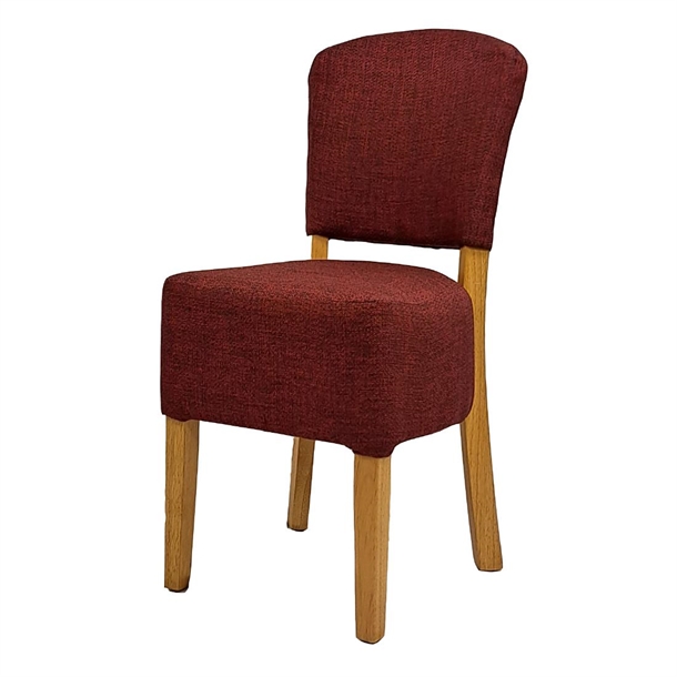 Hanoi Dining Chair In soft Oak with Shetland Scarlett (Pack 2) (B2B)