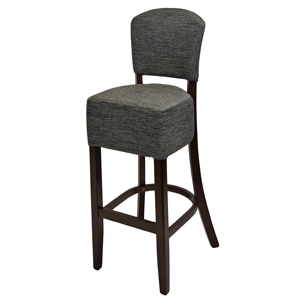Hanoi Bar Chair in Dark Walnut with Shetland Smoke (Direct)