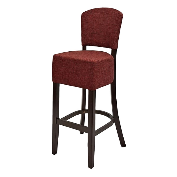 Hanoi Bar Chair in Dark Walnut with Shetland Scarlett (Pack 2) (B2B)
