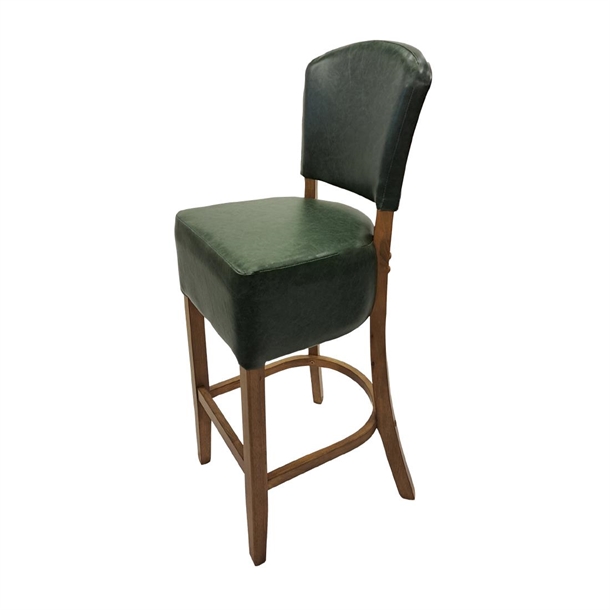 Hanoi Bar Chair in Weathered Oak with Bison Cedar Vinyl (Direct)