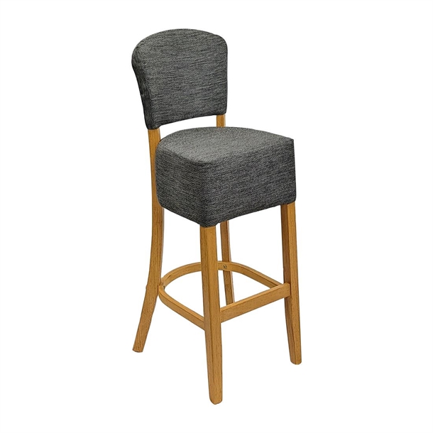 Hanoi Bar Chair in Soft Oak with Shetland Smoke (Direct)