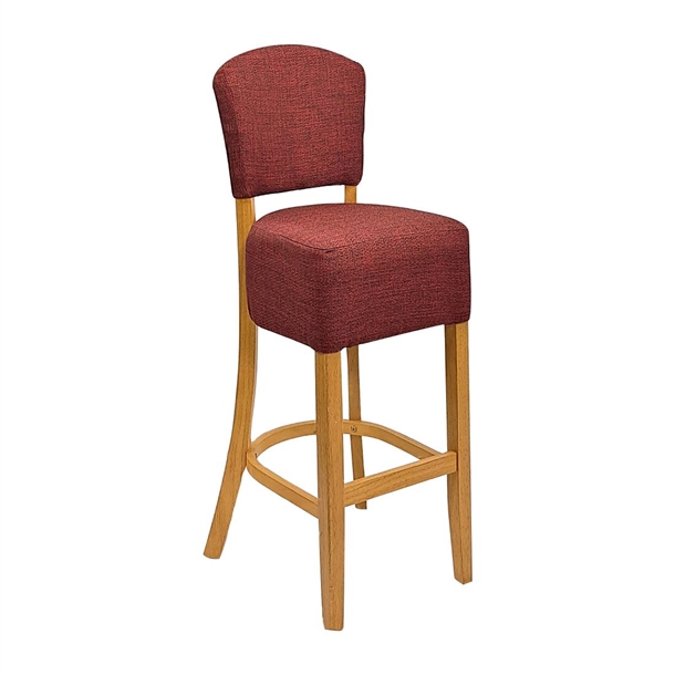 Hanoi Bar Chair in Soft Oak with Shetland Scarlett (Direct)