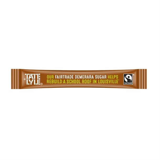 Tate & Lyle Fairtrade Sugar Sticks Demerara (Box 1000)