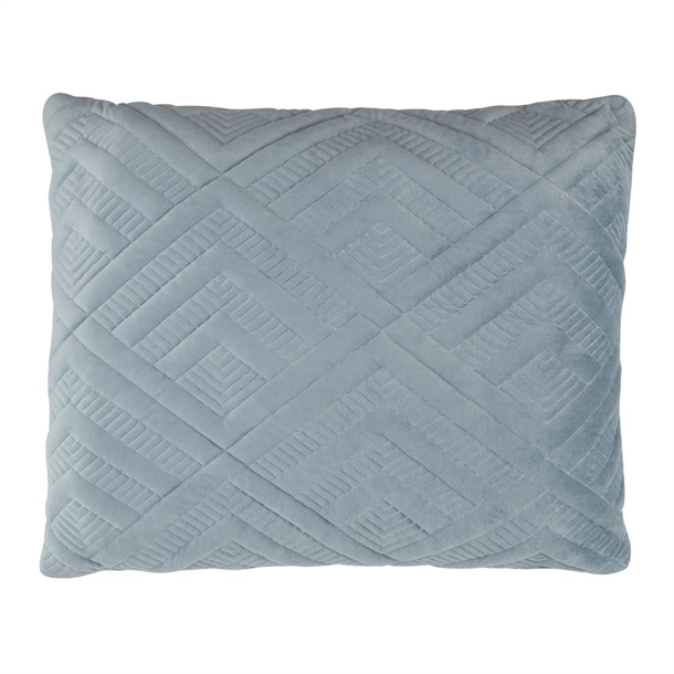 Comfort Constantine Quilted Cushion Cover with Zip - Duck Egg - 55cm x 45cm
