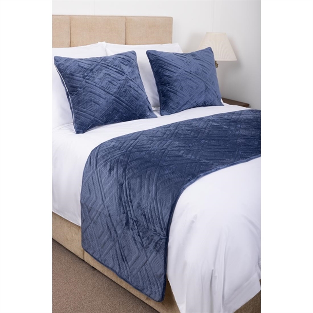 Comfort Constantine Quilted Runner - Blue - 63cm x 295cm