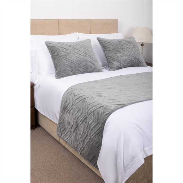 Comfort Constantine Quilted Runner - Grey - 63cm x 295cm