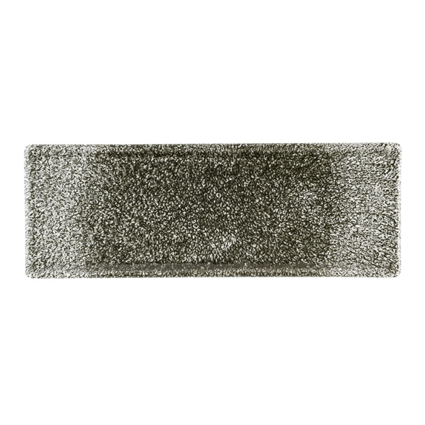 Churchill Raku Quartz Black Oblong Plate 250x90mm (Box 6) (Direct)