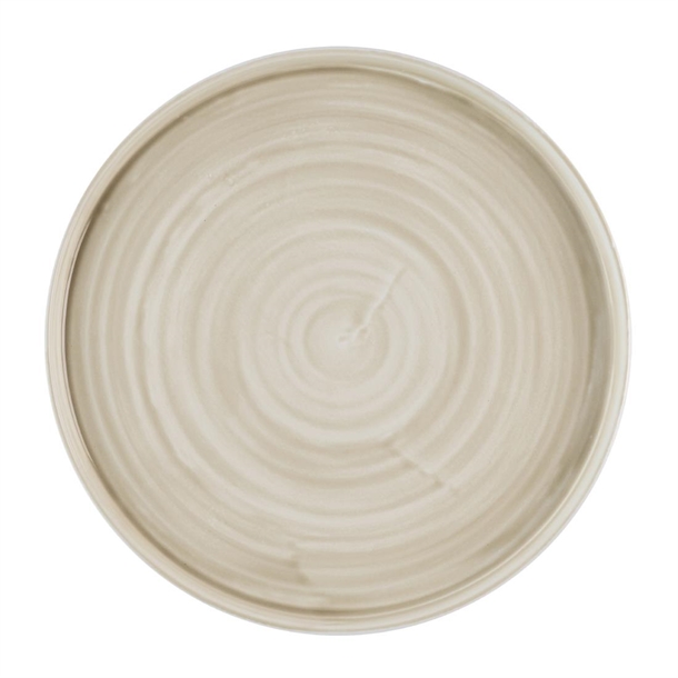 Churchill Stonecast Canvas Natural Walled Plate 280mm (Box 6) (Direct)