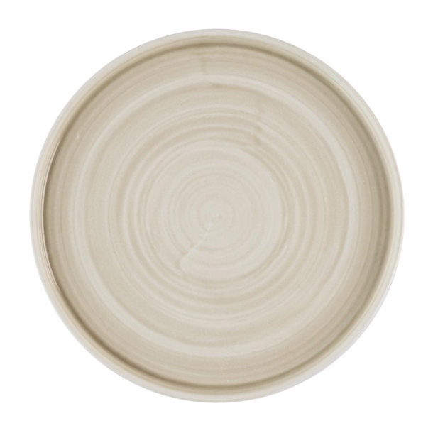 Churchill Stonecast Canvas Natural Walled Plate 260mm(Box 6) (Direct)