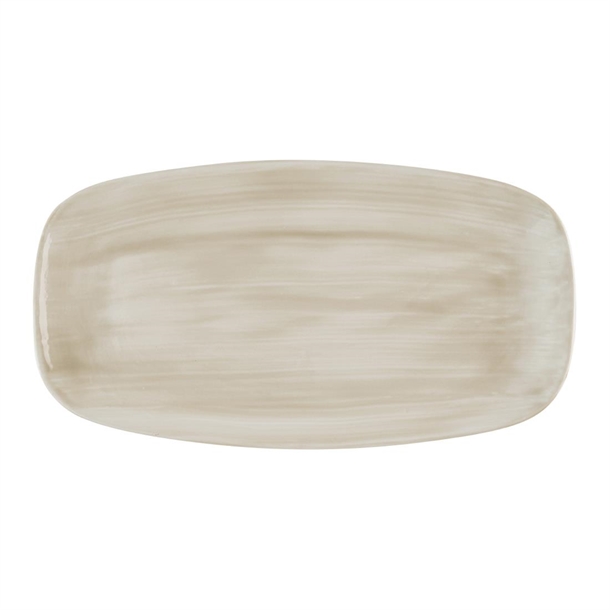 Churchill Stonecast Canvas Natural Chefs Oblong Plate 350x187mm (Box 6)(Direct)