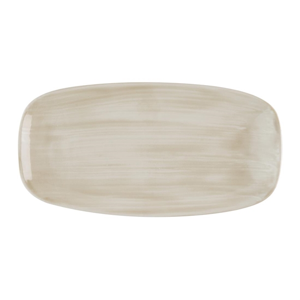 Churchill Stonecast Canvas Natural Chefs Oblong Plate 288x152mm(Box 12)(Direct)