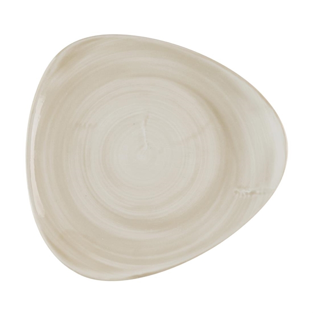 Churchill Stonecast Canvas Natural Lotus Plate 228mm (Box 12) (Direct)
