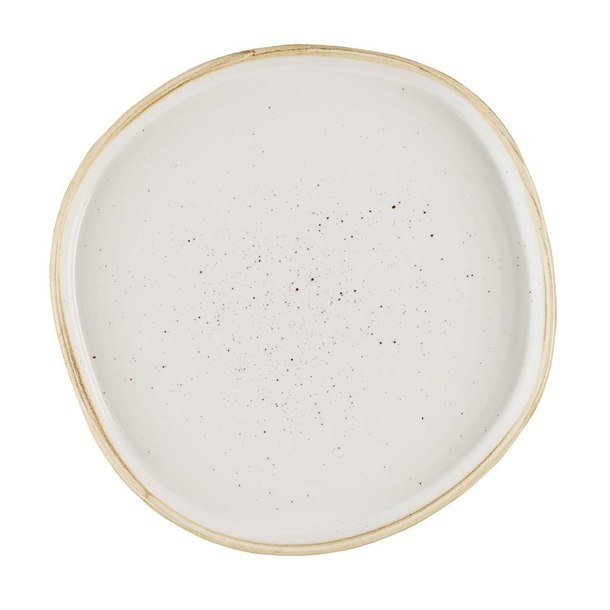 Churchill Stonecast Barley White Organic Walled Plate 206mm (Box 6) (Direct)