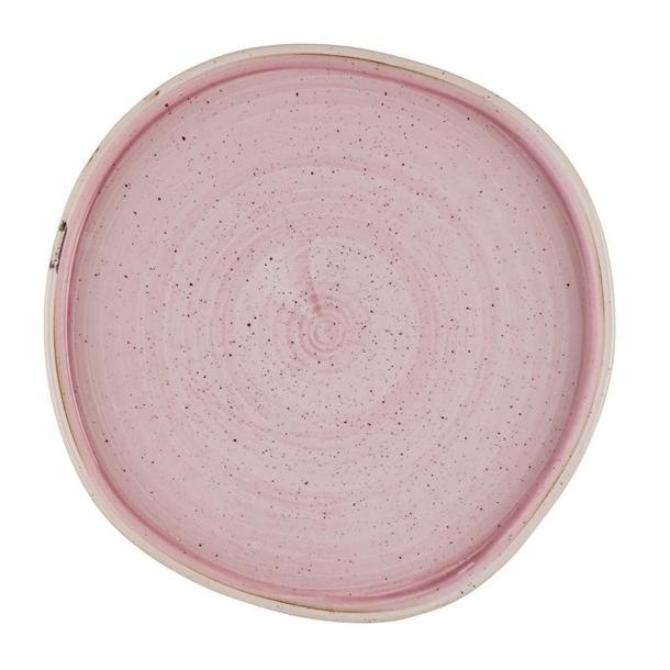 Churchill Stonecast Petal Pink Organic Walled Plate 257mm (Box 6) (Direct)