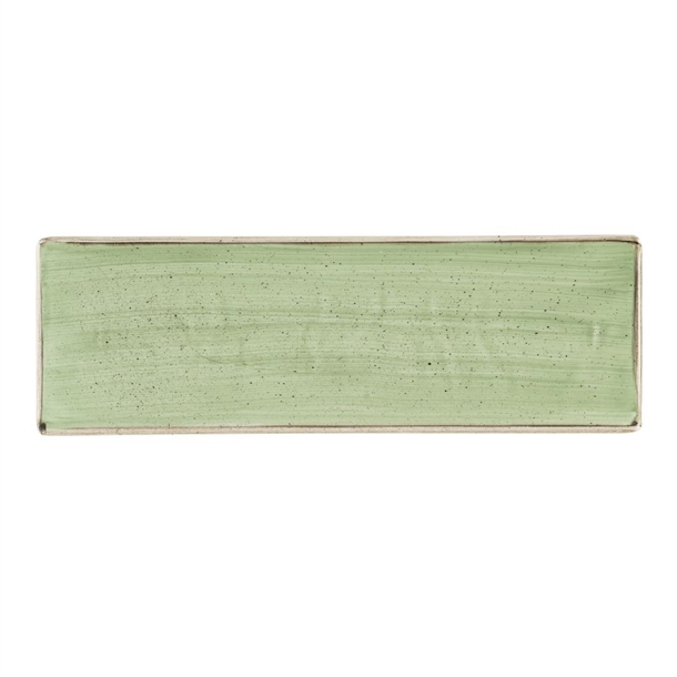 Churchill Stonecast Sage Green Oblong Plate 330x110mm (Box 6) (Direct)