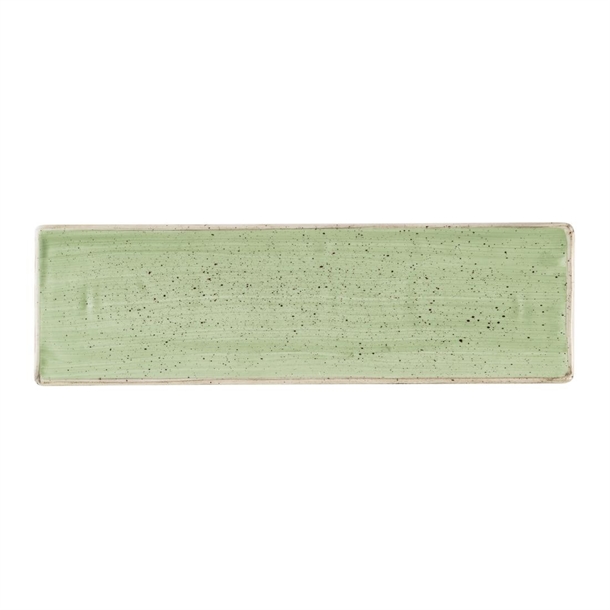 Churchill Stonecast Sage Green Oblong Plate 300x90mm (Box 6) (Direct)
