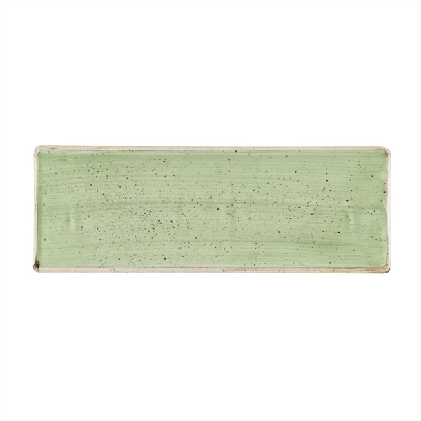 Churchill Stonecast Sage Green Oblong Plate 250x90mm (Box 6) (Direct)