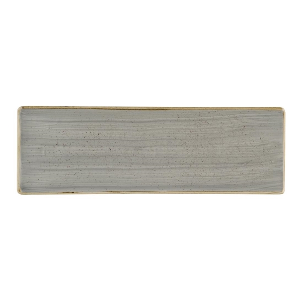 Churchill Stonecast Grey Oblong Plate 330x110mm (Box 6) (Direct)