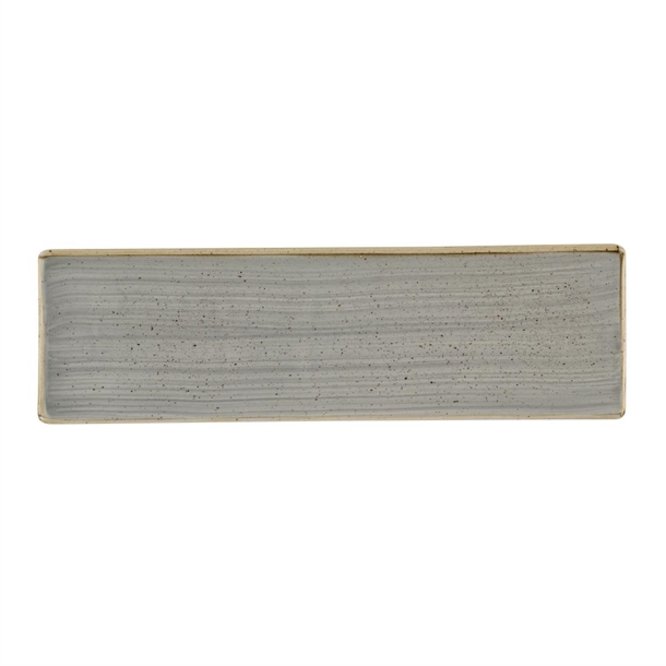 Churchill Stonecast Grey Oblong Plate 300x90mm (Box 6) (Direct)