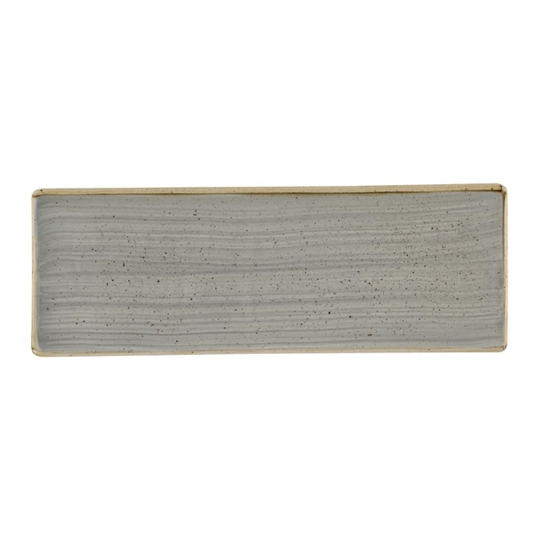 Churchill Stonecast Grey Oblong Plate 250x90mm (Box 6) (Direct)