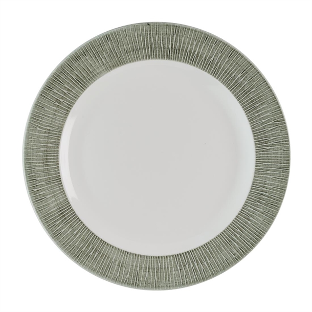 Churchill Bamboo Ceramic Spinwash Alpine Teller mit Fuß, 305 mm, (12 Stück)