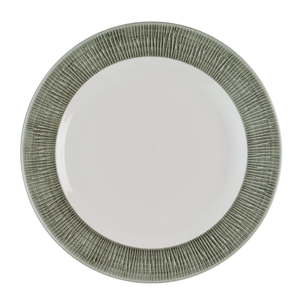 Churchill Bamboo Ceramic Spinwash Alpine Teller mit Fuß, 273 mm, (12 Stück)