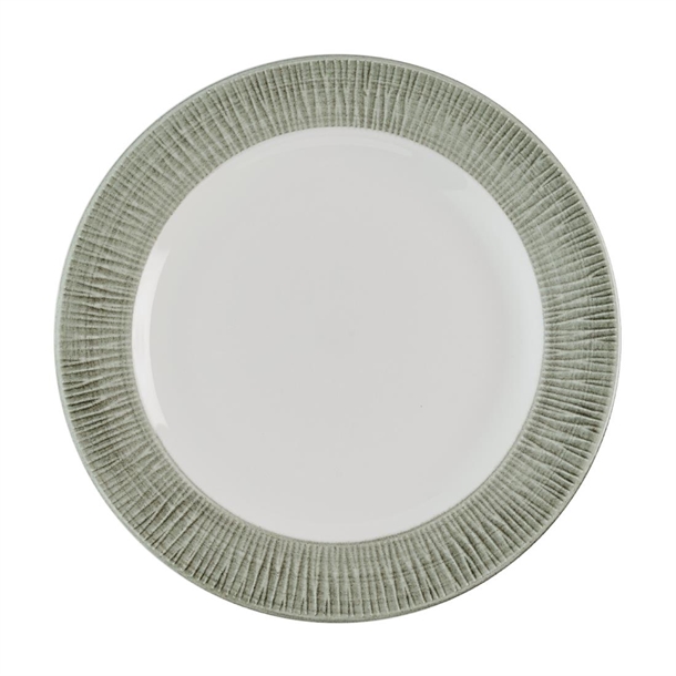 Churchill Bamboo Ceramic Spinwash Alpine Teller mit Fuß, 233 mm, (12 Stück)