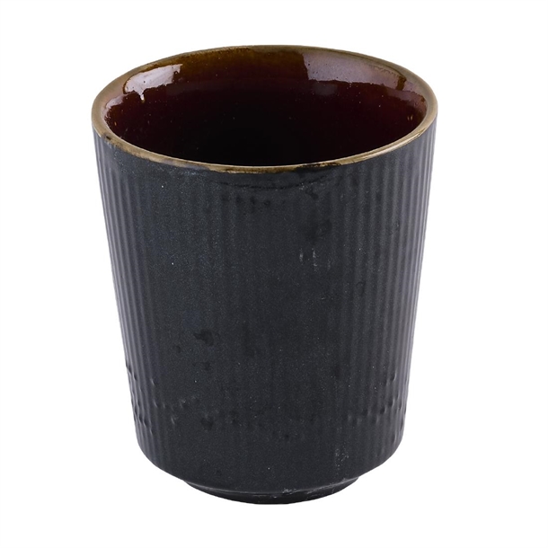 Churchill Tokyo, schwarze Tassen ohne Henkel, 354 ml, (12 Stück)