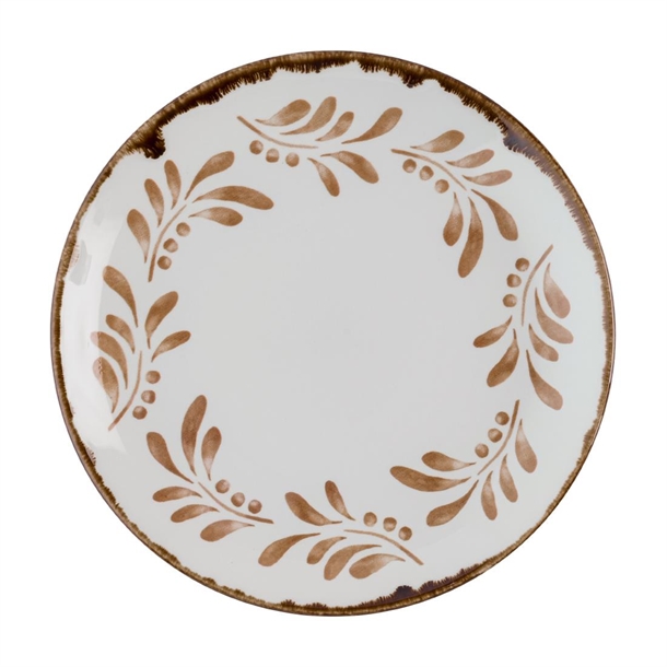Dudson Harvest Mediterranean Terracotta Coupe Plate 220mm (Box 12) (Direct)