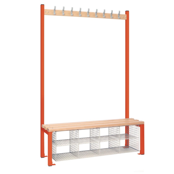 Single Sided Island Seating with Mesh Basket (Direct)
