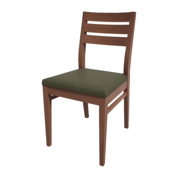 Bolero Bespoke Marty A Side Chair in Olive/Walnut (Direct)