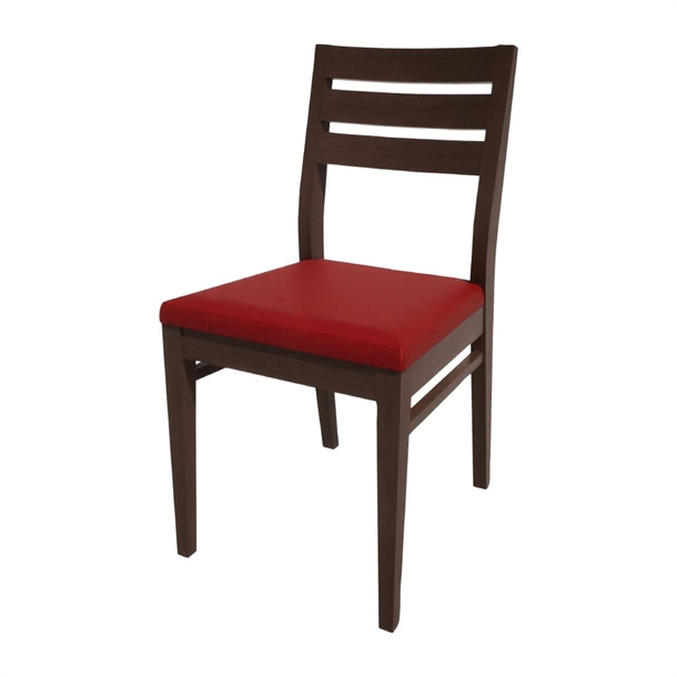 Bolero Bespoke Marty A Side Chair in Red/Wenge (Direct)