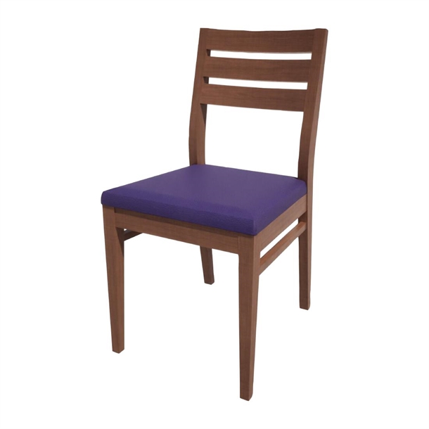 Bolero Bespoke Marty A Side Chair in Blue/Walnut (Direct)