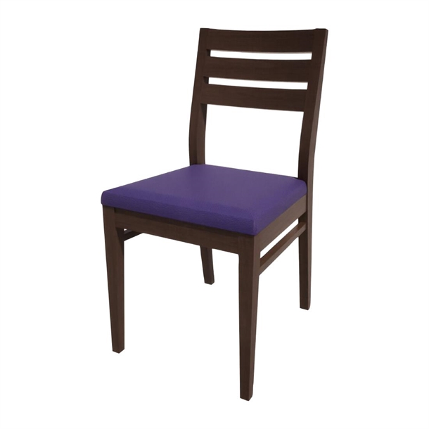 Bolero Bespoke Marty A Side Chair in Blue/Wenge (Direct)