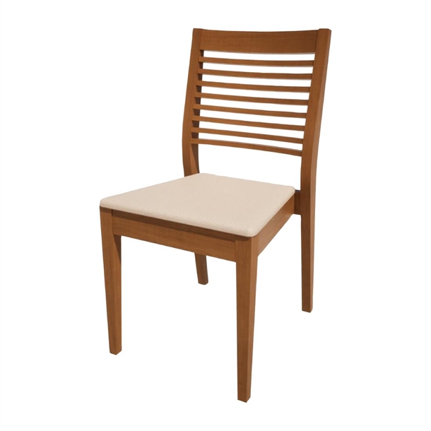 Bolero Bespoke Marty B Stacking Chair in Cream/Oak (Direct)