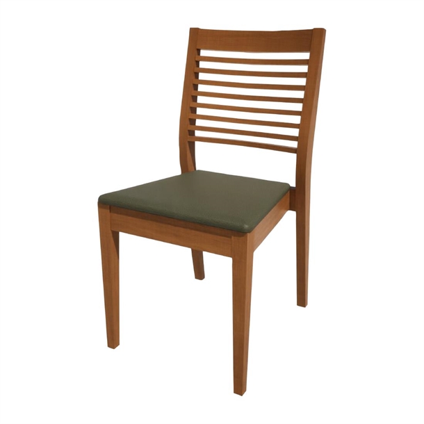 Bolero Bespoke Marty B Stacking Chair in Olive/Oak (Direct)