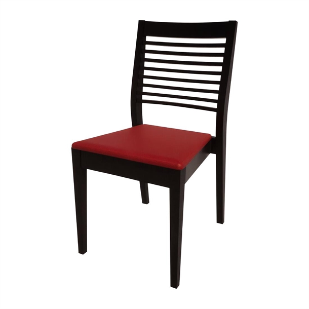 Bolero Bespoke Marty B Stacking Chair in Red/Charcoal (Direct)