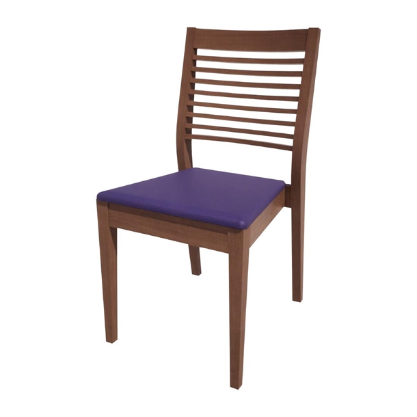 Bolero Bespoke Marty B Stacking Chair in Blue/Walnut (Direct)