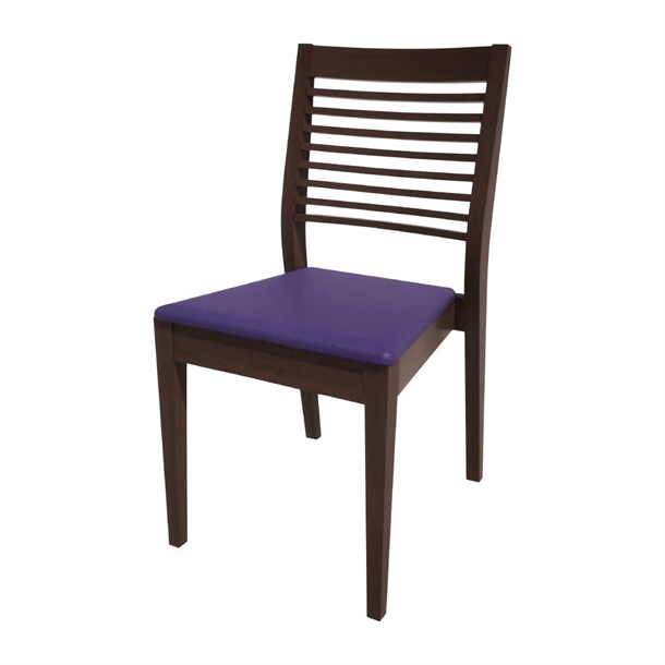 Bolero Bespoke Marty B Stacking Chair in Blue/Wenge (Direct)