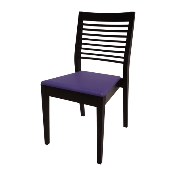 Bolero Bespoke Marty B Stacking Chair in Blue/Charcoal (Direct