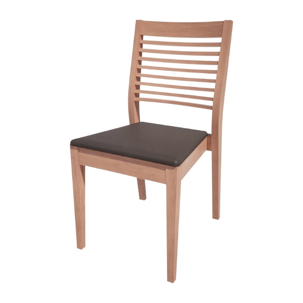Bolero Bespoke Marty B Stacking Chair in Anthracite/Beech (Direct)