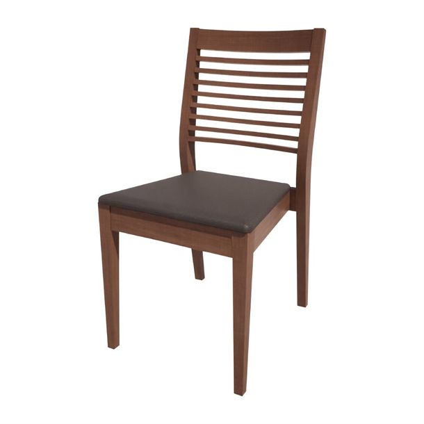 Bolero Bespoke Marty B Stacking Chair in Anthracite/Walnut (Direct)