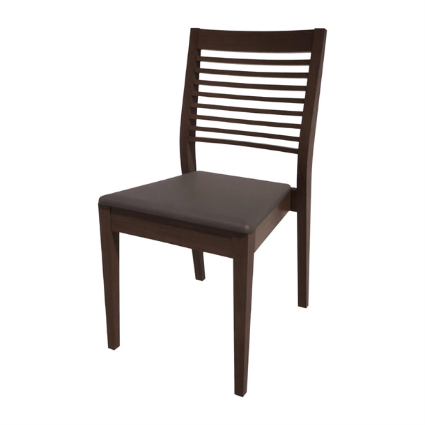 Bolero Bespoke Marty B Stacking Chair in Anthracite/Wenge (Direct)