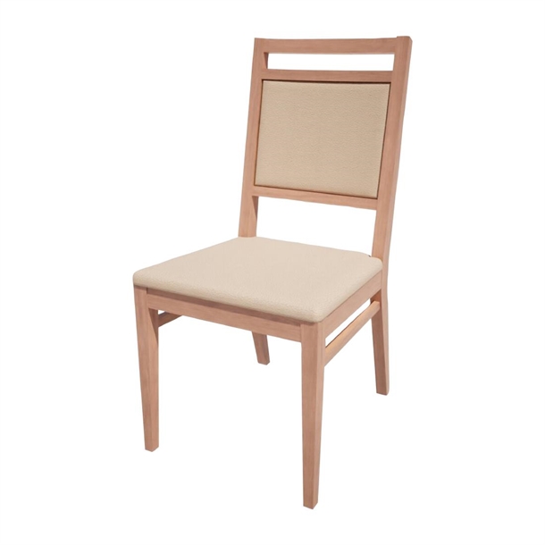 Bolero Bespoke Bia A Side Chair in Cream/Beech (Direct)